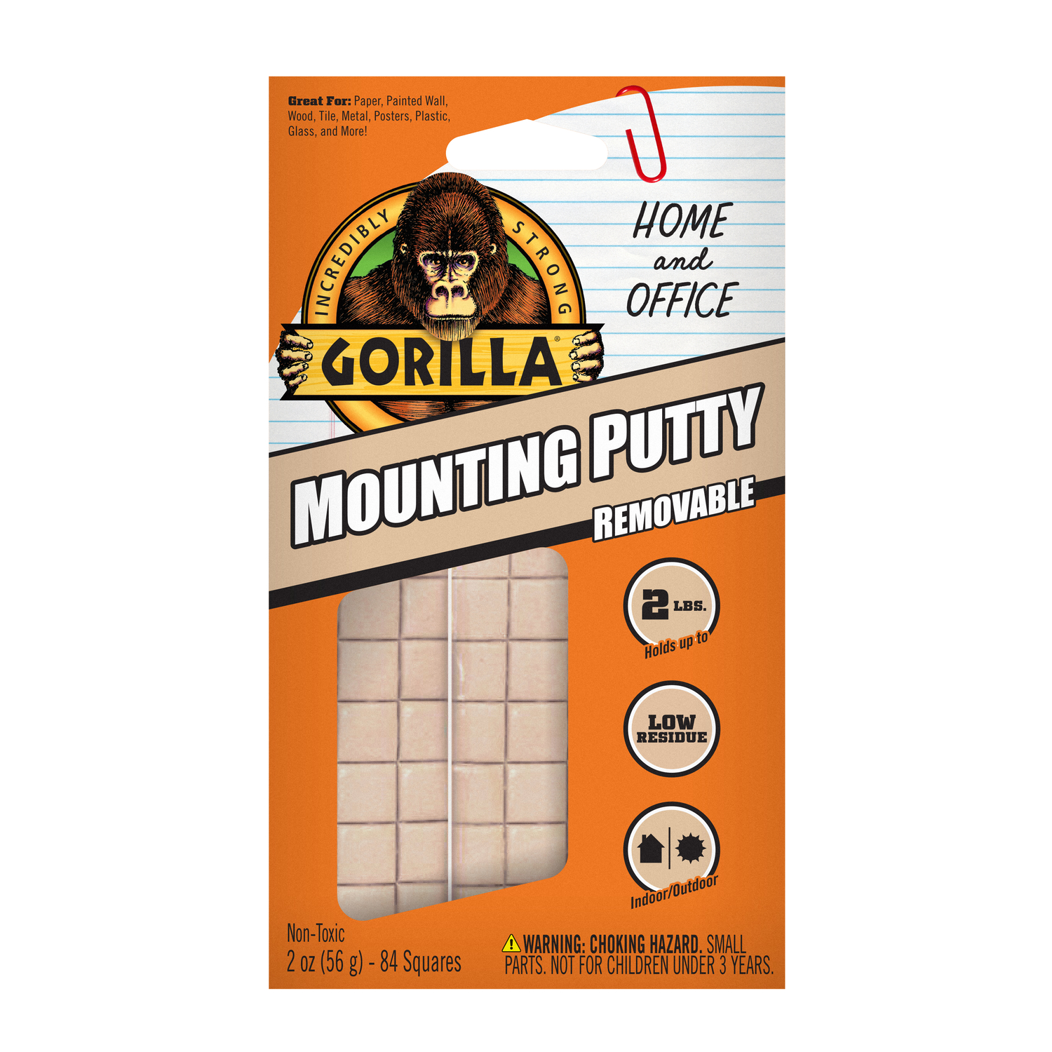 Gorilla 2 Oz. Mounting Putty (84-Squares)