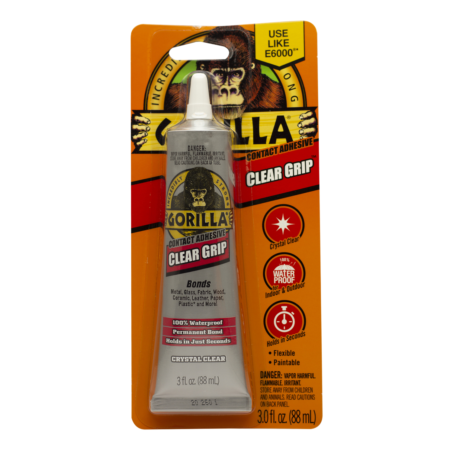 Clear Grip 3 Oz. High Strength Multi-purpose Adhesive - Waterproof & Paintable