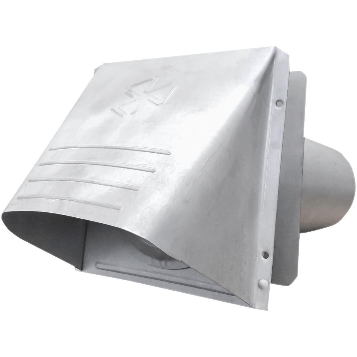 P-tanium 4 Inch Galvanized Wide Mouth Dryer Vent Hood With Wall Plate