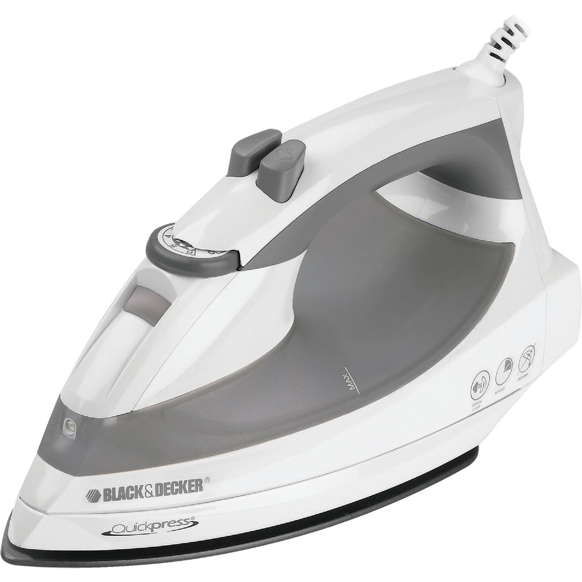 Quickpress 1200w Smart Steam Iron With Nonstick Soleplate And Auto Shut Off