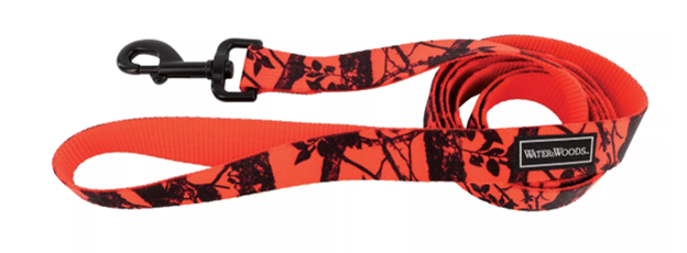 Blaze Patterned Dog Leash Orange Tree Medium/Large 1" x 6'