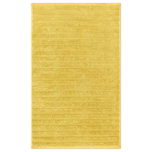 TERRY TEXT HAND TOWEL - HEAVY YELLOW