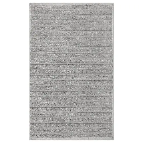 TERRY TEXT HAND TOWEL - HEAVY GREY