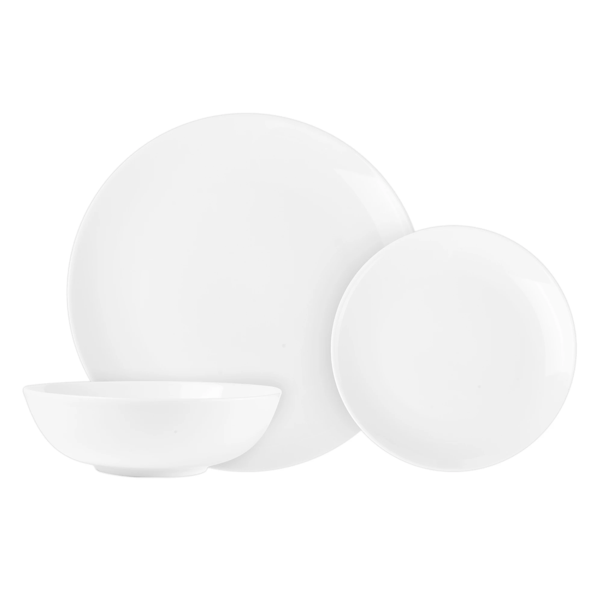 DINNERSET 12PC SUPERWHITE PORCELAIN