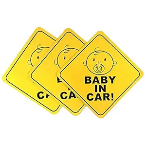 BABY ON BOARD SIGN - WITH MAGNET - SET OF 3