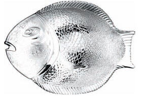 SERVING PLATE GLASS 35.5X25.4 MARINE