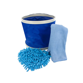 CAR WASH KIT W/COLLAPSABLE  BUCKET
