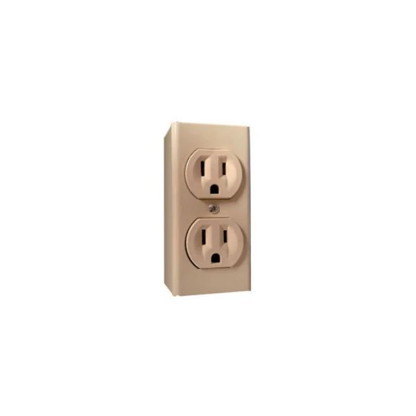 DOUBLE SOCKET -WITH GROUND - IVORY