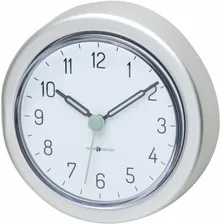 METRO ALUM SUCTION CLOCK - SILVER