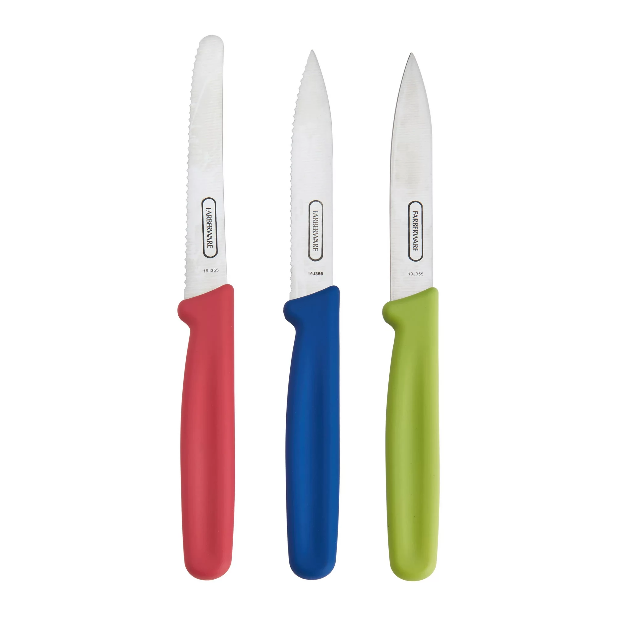 FARBERWARE - BARBECUE - SET OF 3 - PARING KNIVES - ASSORTED