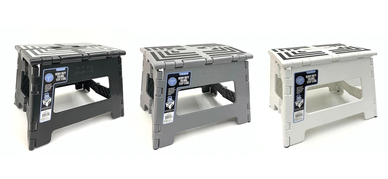 Heavy-duty Folding Step Stool - Assorted Polypropylene/tpr Design For Home And Kitchen Use