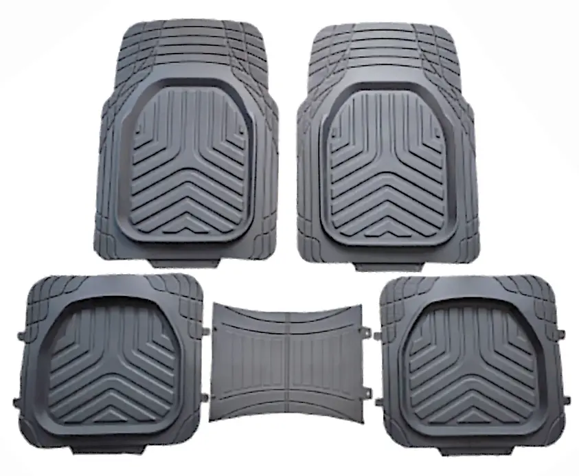 4PC RUBBER GREY CAR FLOOR MAT