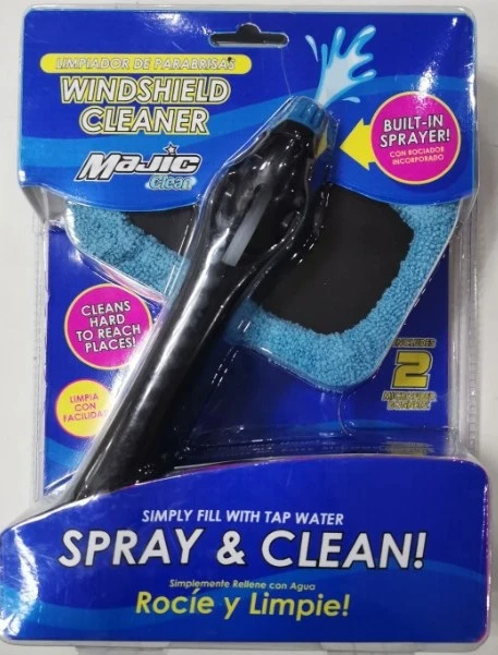 MAJIC WINDSHIELD & GLASS CLEANER WITH BONUS MICROFIBER BONNETS