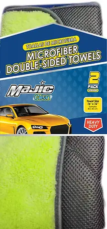 MICRFIBRE DOUBL SIDED TOWEL - 2PC
