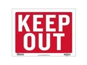 Bazic Products English Keep Out Weatherproof Sign Plastic 12 in. H x 16 in. W