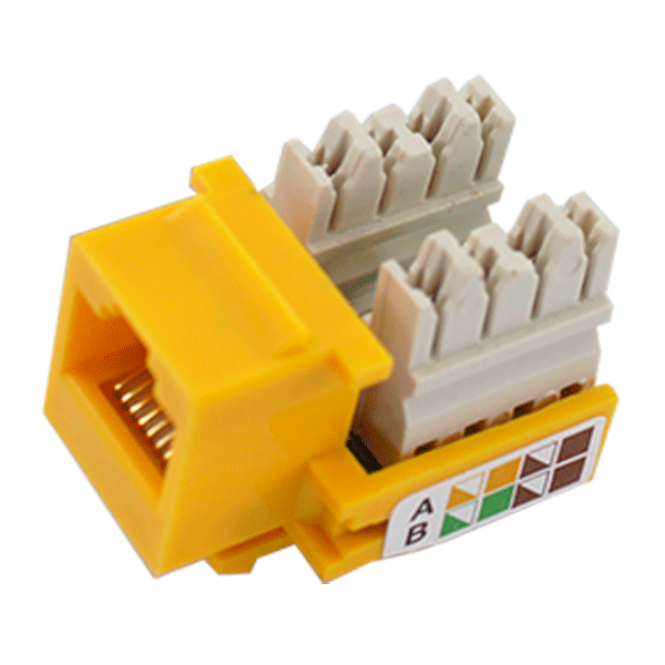 CAT.5E KEYSTONE JACK YELLOW