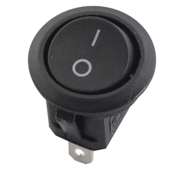 ROCKER SWITCH 3A/125V 2P BLACK