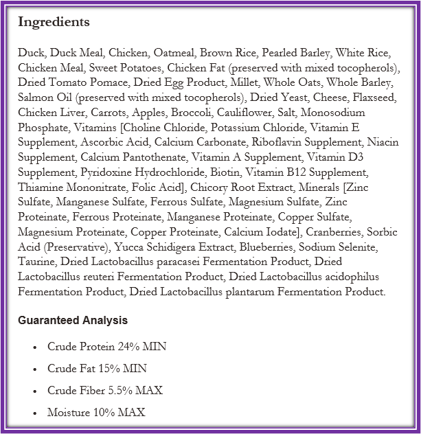 Four-Star Nutritionals Duck À La Veg® Recipe Dry Dog Food 26 lb