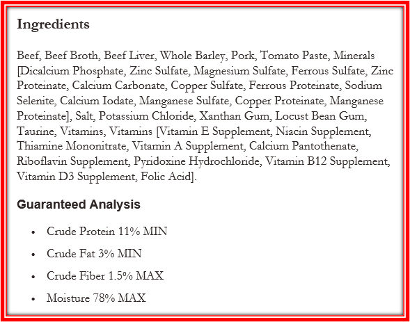 Four-Star Beef Pâté Canned Cat Food 5.5 oz
