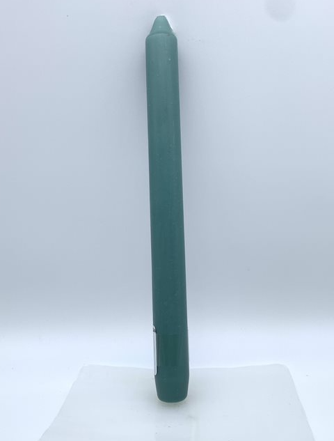 UNSCENTED GREEN CANDLE 9.5"
