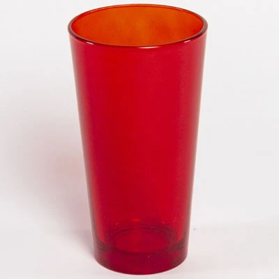 DRINKWARE 14OZ COOLER RED GLASS