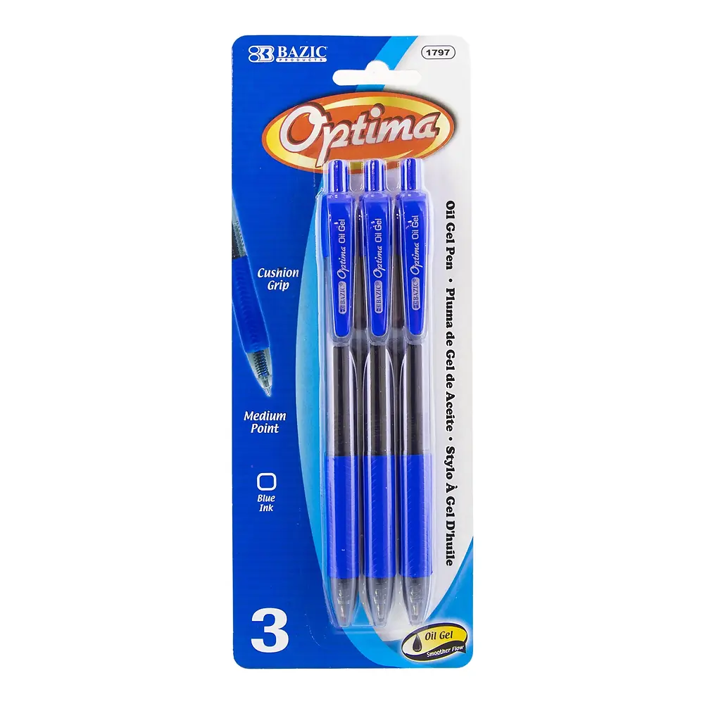 OPTIMA BLUE RETRACT PEN W/GRIP