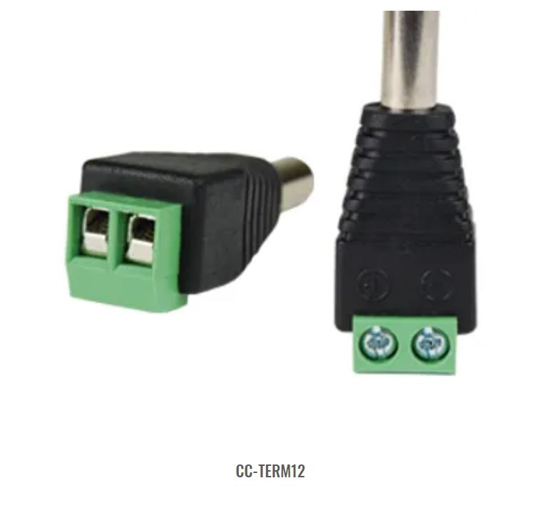 CCTV-DC JACK W/SCREW 2.1X5.5 MAL
