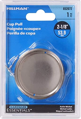CUP PULL 2-1/8" SATIN NIKLE FINISH