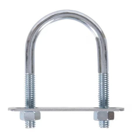 5-count 1/4-inch X 2-inch Zinc-plated U-bolts For Secure Fastening