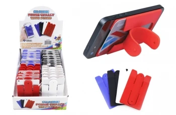 SILCONE CELL WALLET W/STAND