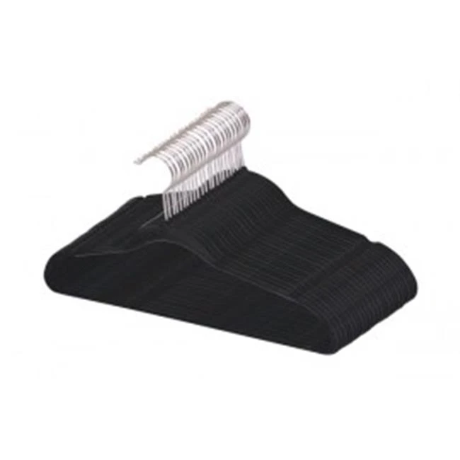 25PK VELVET HANGER BLACK