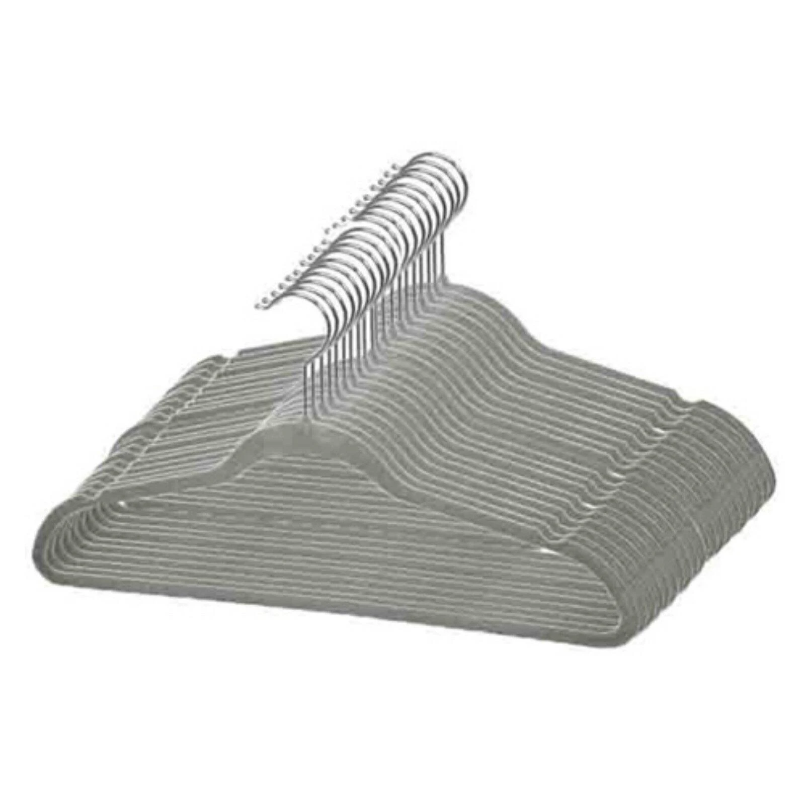 25PK VELVET HANGER GREY