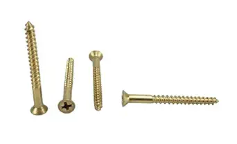PHILIP FLAT HEAD WOOD SCREW BRASS 6X1 1/2