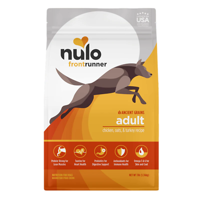 Frontrunner High-Protein Chicken, Oats & Turkey Recipe Dry Dog Food 3 lb