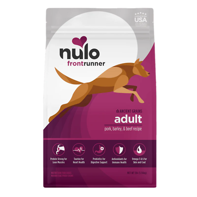Frontrunner High-Protein Pork, Barley & Beef Recipe Dry Dog Food 23 lb