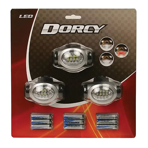 3PK 3AAA COB HEAD LIGHTS