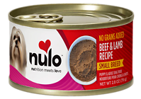 Small Breed Beef & Lamb Recipe Pate For Puppy & Adult Canned Dog Food 2.8 oz