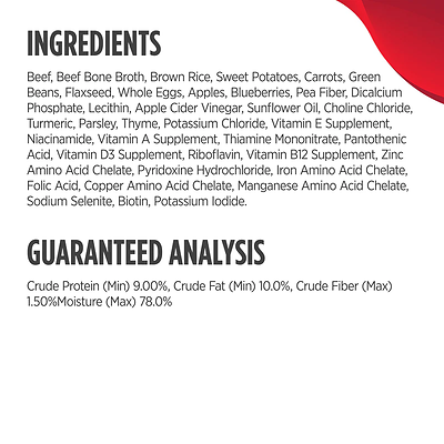 Gently Cooked Meals Beef & Sweet Potato Recipe Dog Food 9 oz