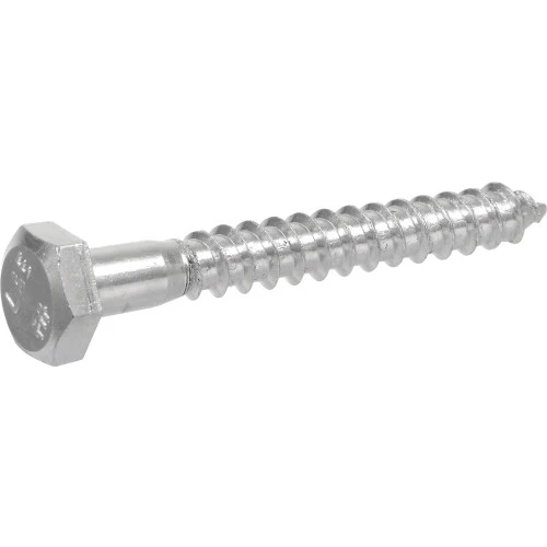 HEX LAG SCREW ZINC 1/4X4