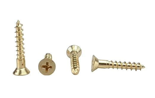 PHILLIP FLAT HEAD WOOD SCREW BRASS 8X1