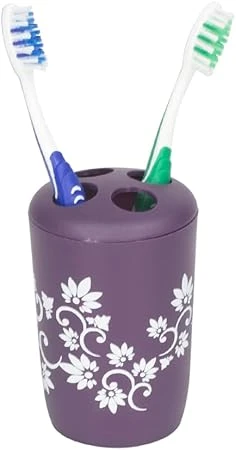 7PC PRINTED BATHROOM SET - PURPLE