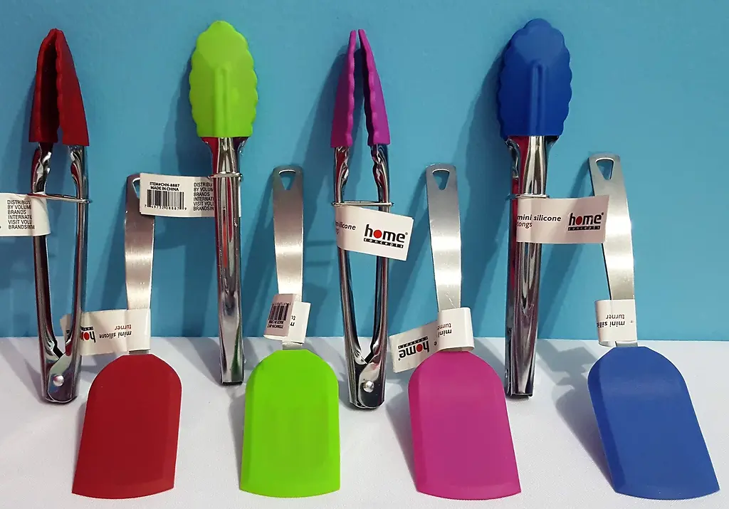 MINI NYLON TONGS -  5 ASSORTED