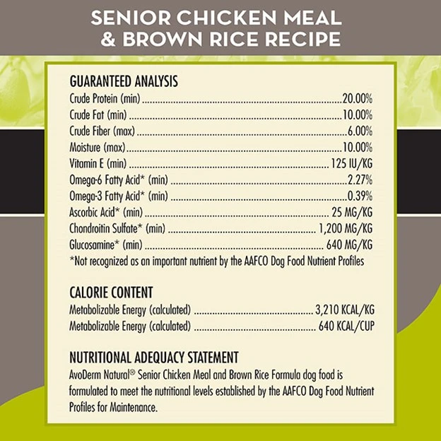 Senior Chicken Meal & Brown Rice Formula Dry Dog Food 26 lb