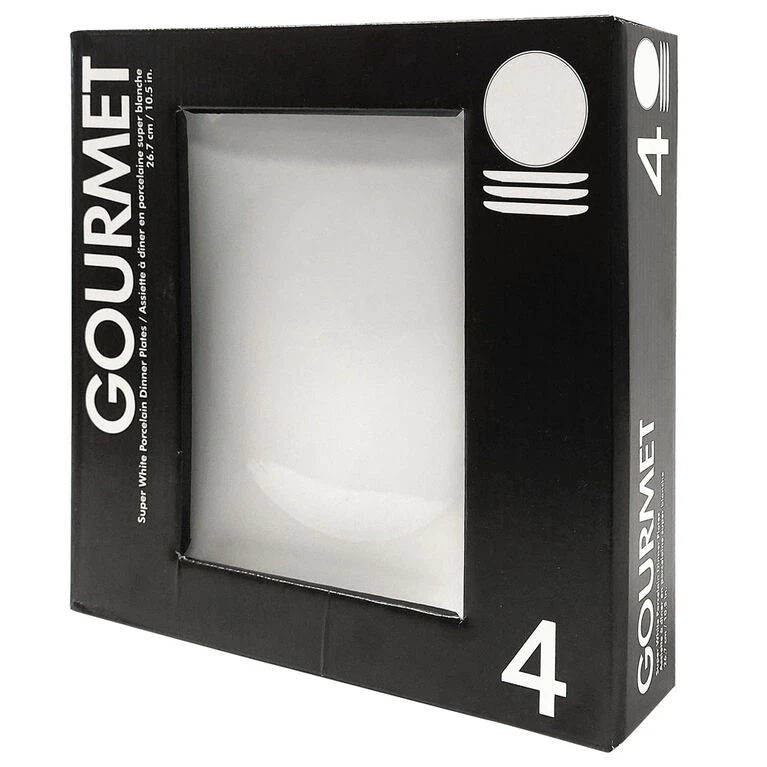 GOURMET DINNER PLATES - COUPE - SET OF 4