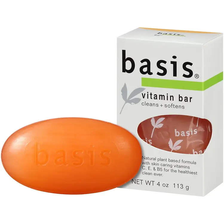 Basis Vitamin Soap Bar Cleans and Softens - 4 oz.
