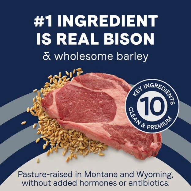 Pure Goodness Wholesome Grains Bison & Barley Recipe Dry Dog Food 22 lb