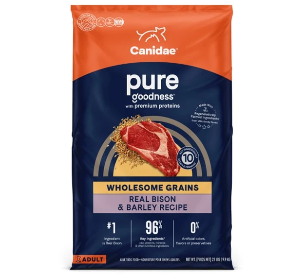 Pure Goodness Wholesome Grains Bison & Barley Recipe Dry Dog Food 4 lb