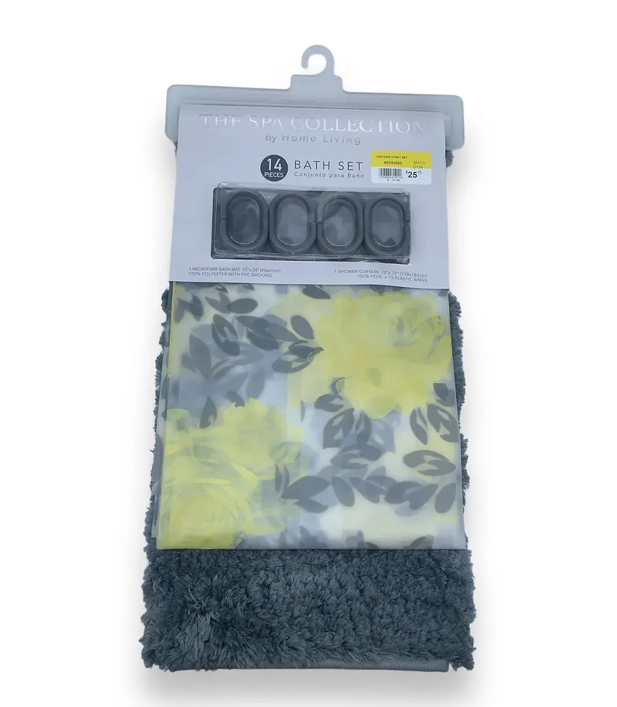 14PCS BATH MAT SET