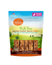 Hide Free Peanut Butter Flavor Dog Chew 2.5" Small Roll 6 Pack