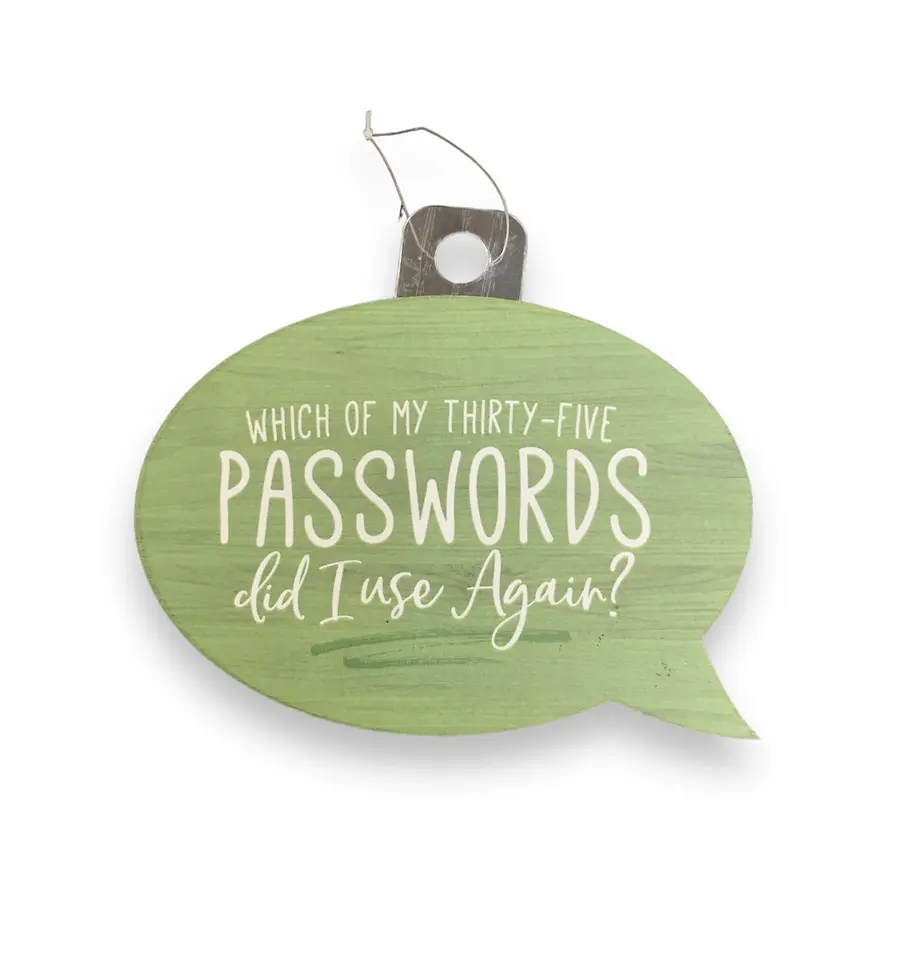 MAGNET - WHICH OF MY THIRTY- FIVE PASSWORDS DID I USE AGAIN?